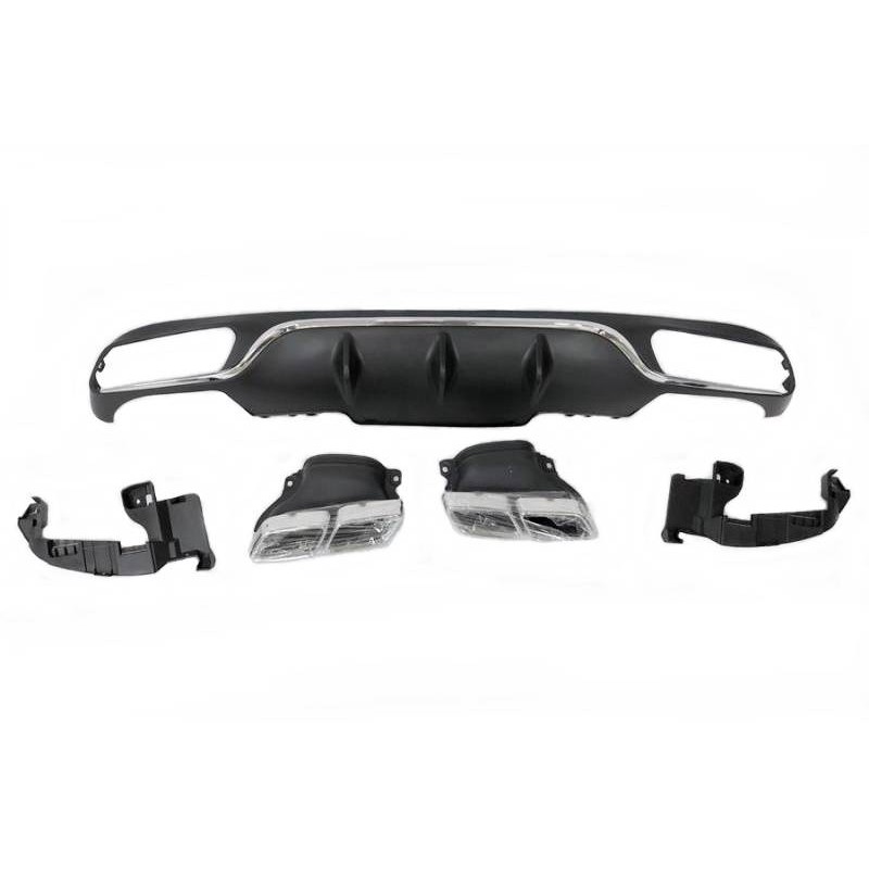 Rear Diffuser Mercedes W213 4 doors look AMG E63 ABS