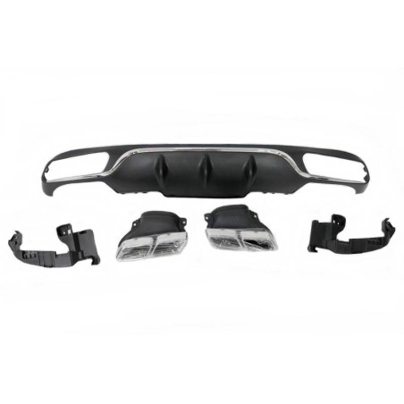 Rear Diffuser Mercedes W213 4 doors look AMG E63 ABS