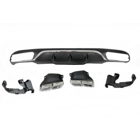 Rear Diffuser Mercedes W213 4 doors look AMG E63 ABS