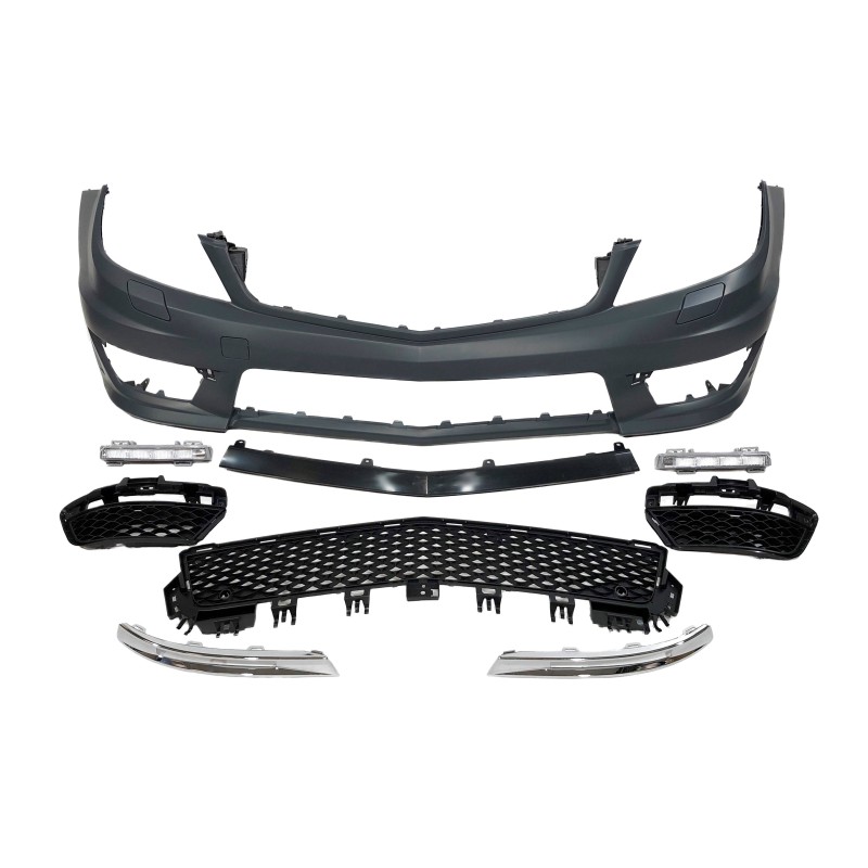 Pare-Choc Avant Mercedes W204 Coupe / 4 Portes 2007-2013 look AMG C63 Park Sensor
