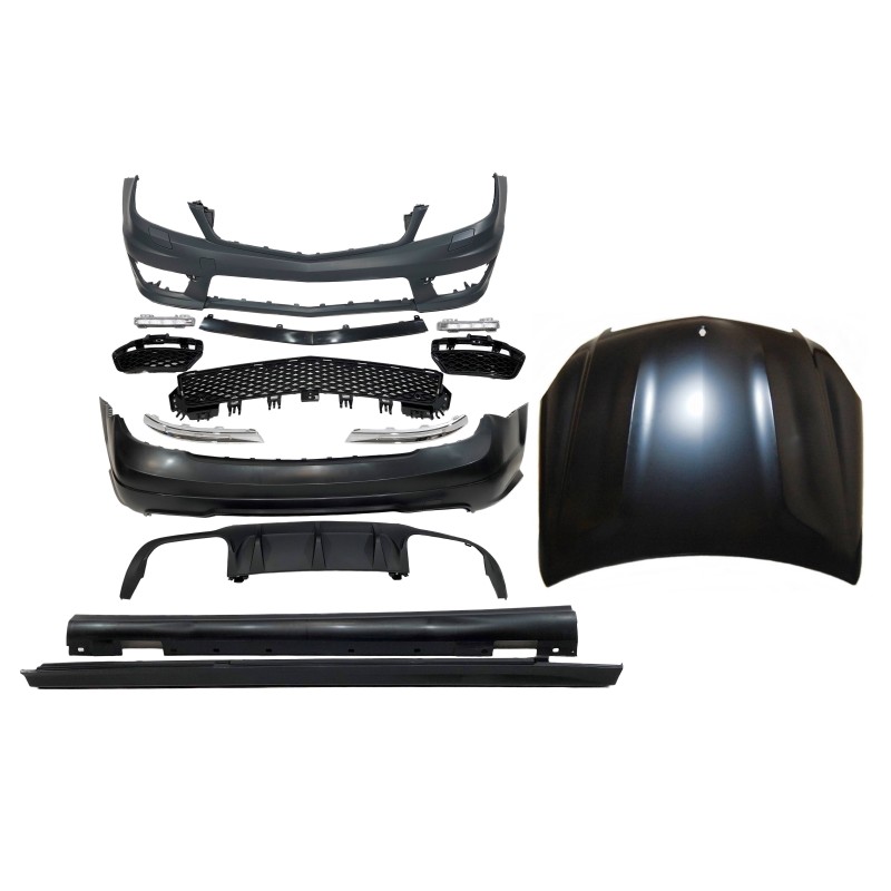 KIT DE CARROSSERIE MERCEDES W204 2007-2013 LOOK AMG CAPOT