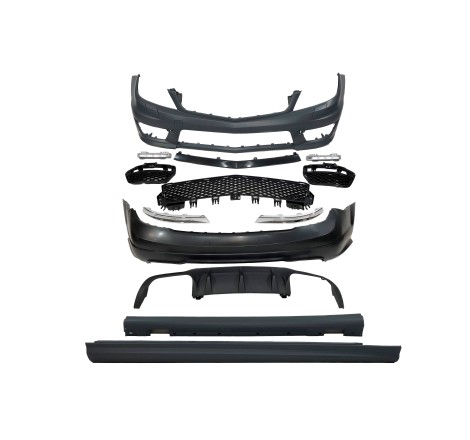 STOßSTANGENSET BODYKIT MERCEDES W204 COUPE 2007-2013 LOOK AMG