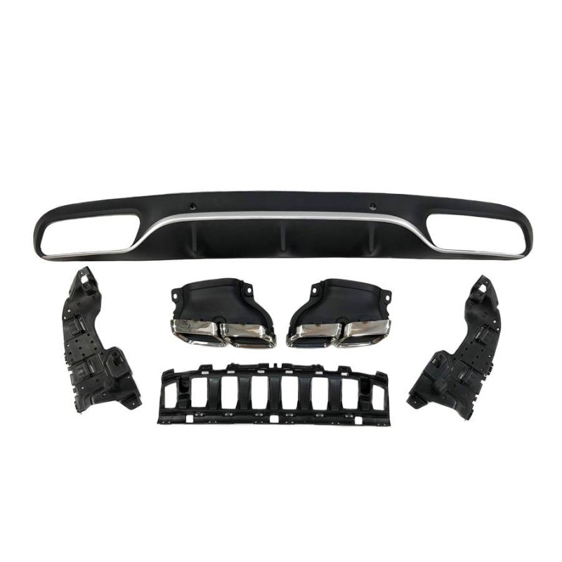 Rear Diffuser Mercedes W205 2014-2018 Coupe Look AMG C63 ABS