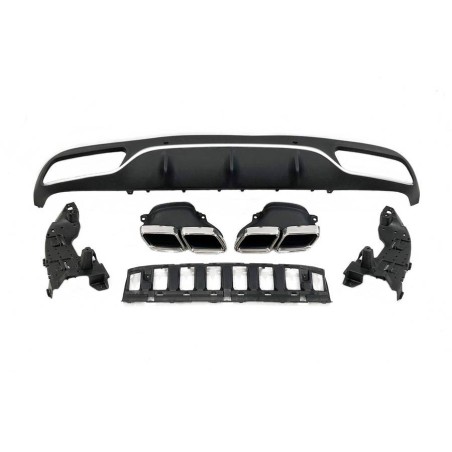 Rear Diffuser Mercedes W205 2014-2018 Coupe Look AMG C63 ABS