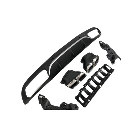 Rear Diffuser Mercedes W205 2014-2018 Coupe Look AMG C63 ABS