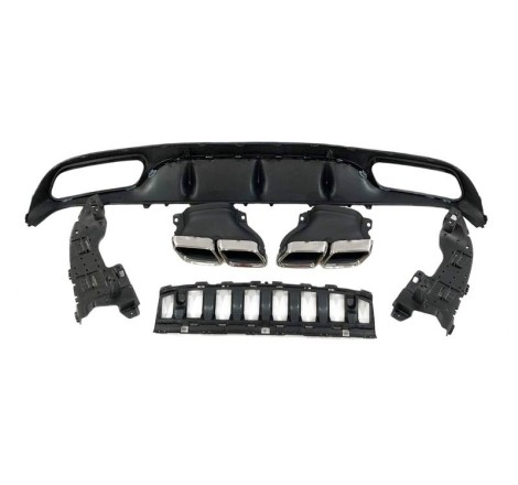 Rear Diffuser Mercedes W205 2014-2018 Coupe Look AMG C63 ABS