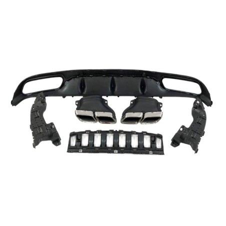 Rear Diffuser Mercedes W205 2014-2018 Coupe Look AMG C63 ABS