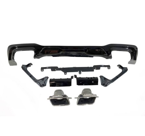 Rear Diffuser BMW F44 look M Performance Glossy Black