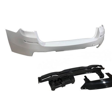 Rear Bumper BMW F11 10-16 Look M Performance Double Exhaust