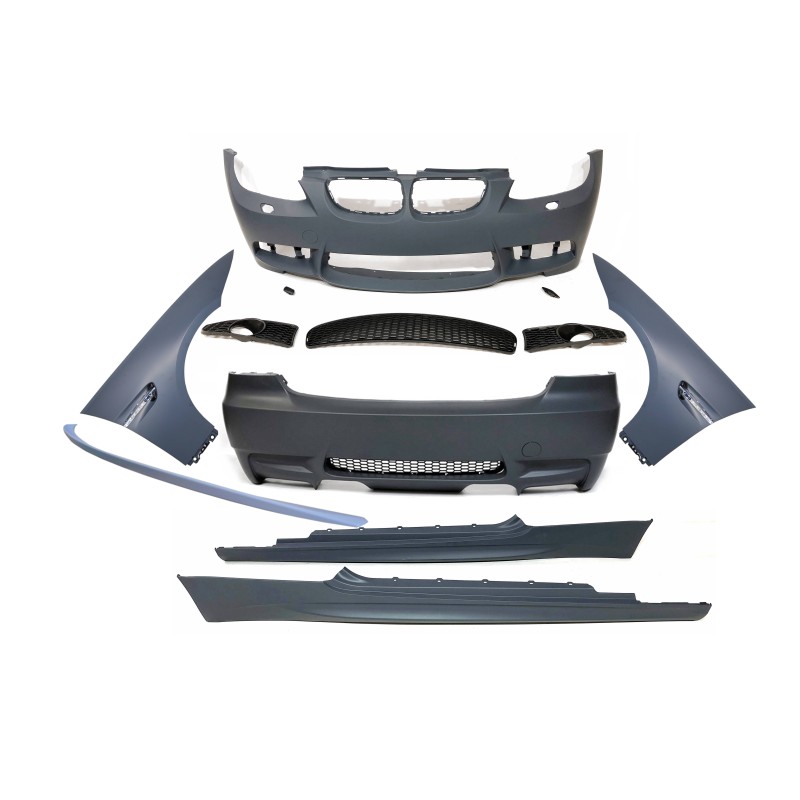 STOßSTANGENSET BODYKIT BMW E92 / E93 06-09 LOOK M3 2 EXHAUST FENDERS