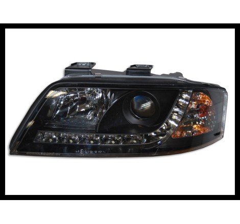 Set Of Headlamps Day Light Audi A6 1999-2000, Black