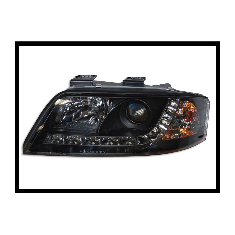 SET OF HEADLAMPS DAY LIGHT AUDI A6 1999-2000, BLACK