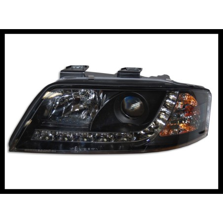 Set Of Headlamps Day Light Audi A6 1999-2000, Black
