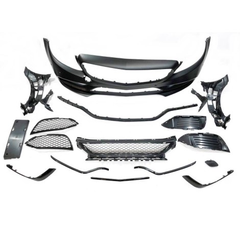 FRONTSTOßSTANGE FRONTSCHÜRZE MERCEDES W205 2014-2018 Coupe / 4P / SW look AMG C63  Front spoiler