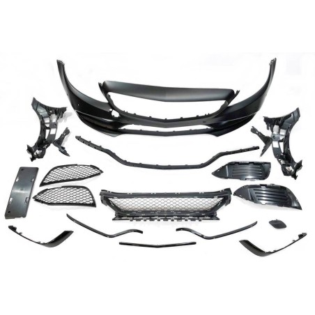 FRONTSTOßSTANGE FRONTSCHÜRZE MERCEDES W205 2014-2018 Coupe / 4P / SW look AMG C63  Front spoiler
