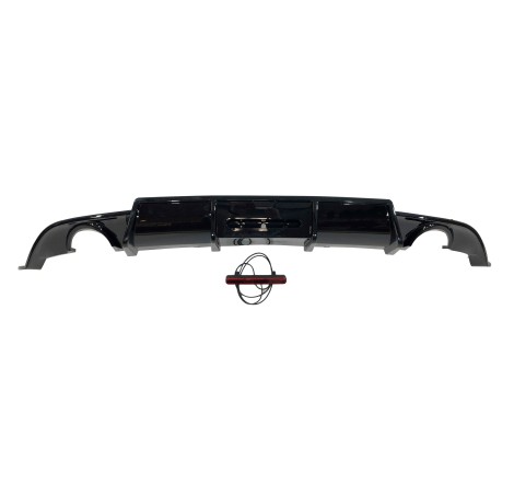 Rear Diffuser Volkswagen Golf 7.5 Look TCR Glossy Black Red Light