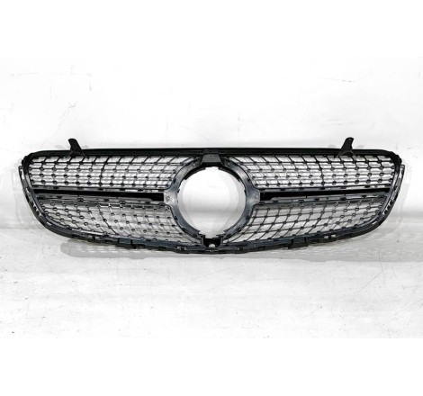 Front Grill Mercedes X253 2015-2019 Diamond Full Black Camera