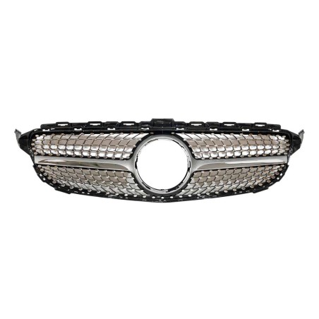 FRONT GRILL Mercedes W205 2014-2018 LOOK DIAMOND Chromed