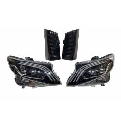 Set Of Headlamps and rear tails lights Mercedes Vito 260 2016-2020 Look Mayback