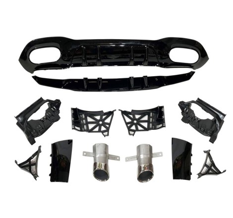 Rear Diffuser Mercedes V177 AMG Look A45 4 Doors
