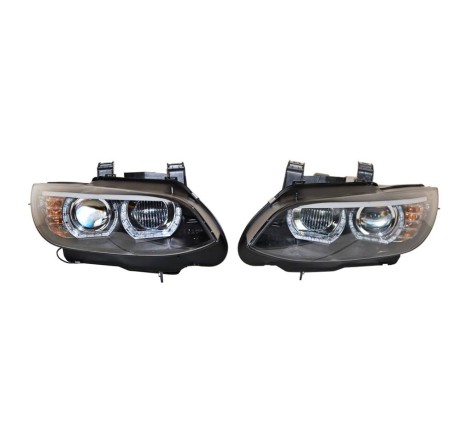 SET OF HEADLAMPS ANGEL EYES BMW E92 / E93 07-10 BLACK