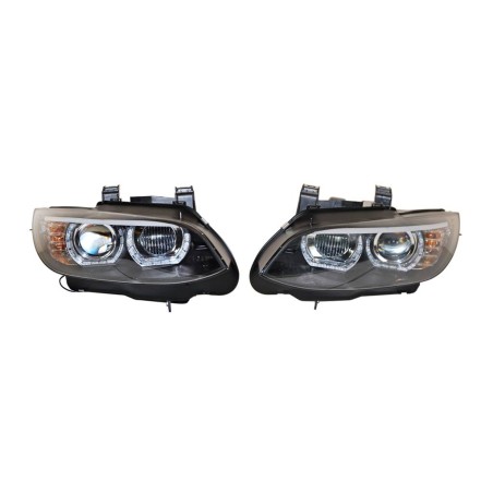 SET OF HEADLAMPS ANGEL EYES BMW E92 / E93 07-10 BLACK