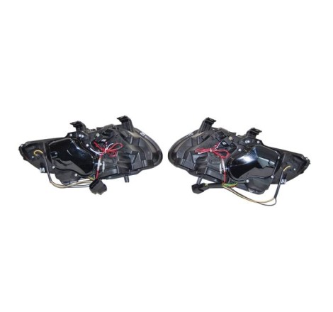 SET OF HEADLAMPS ANGEL EYES BMW E92 / E93 07-10 BLACK