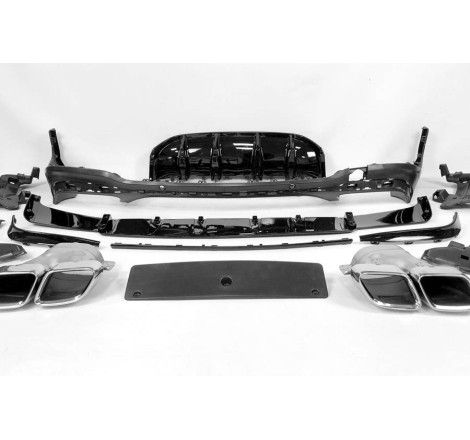 Rear Diffuser Mercedes X253 GLC 2020+ look AMG GLC63