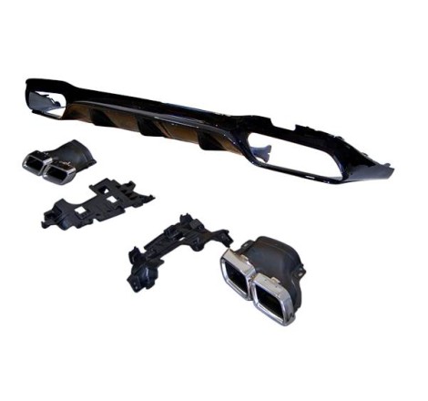 Rear Diffuser Mercedes W213 4 doors look AMG E63 ABS