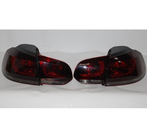 Set Of Rear Tail Lights Volkswagen Golf 6 R32 Led Red/Smoked