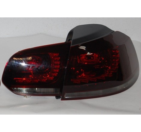 Set Of Rear Tail Lights Volkswagen Golf 6 R32 Led Red/Smoked