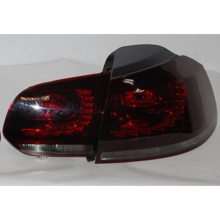Set Of Rear Tail Lights Volkswagen Golf 6 R32 Led Red/Smoked