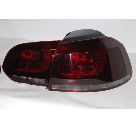 Set Of Rear Tail Lights Volkswagen Golf 6 R32 Led Red/Smoked
