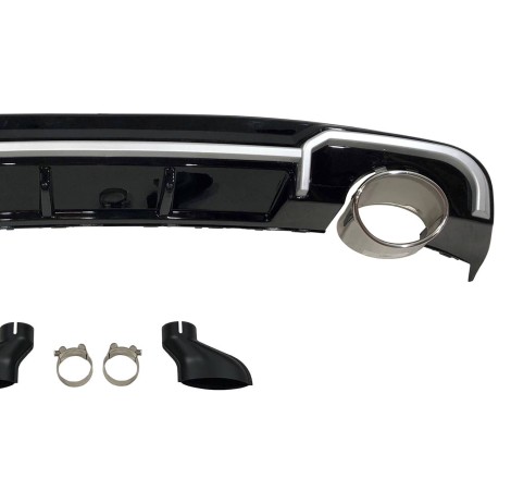 HECKANSATZ HECKSPOILER DIFFUSOR Audi A3 2016-2019 4 Doors LOOK RS3