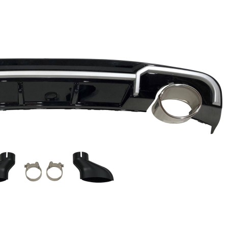 HECKANSATZ HECKSPOILER DIFFUSOR Audi A3 2016-2019 4 Doors LOOK RS3