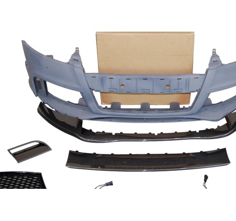 PARAGOLPES DELANTERO AUDI TT 06-14 8J LOOK RS SPOILER LOOK CARBONO