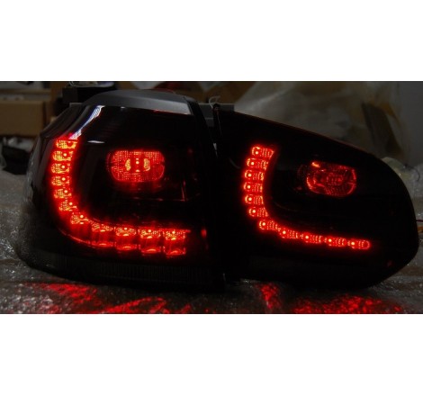 Set Of Rear Tail Lights Volkswagen Golf 6 R32 Led Red/Smoked