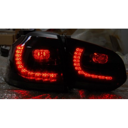Set Of Rear Tail Lights Volkswagen Golf 6 R32 Led Red/Smoked