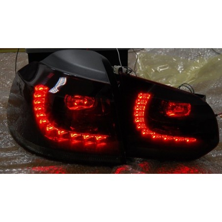 Set Of Rear Tail Lights Volkswagen Golf 6 R32 Led Red/Smoked