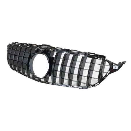 Front Grill Mercedes W205 2015-2018 Full Black Camera