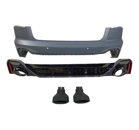 Pare-Choc Arrière Audi A6 C8 Avant 2020 Look RS6 Carbone