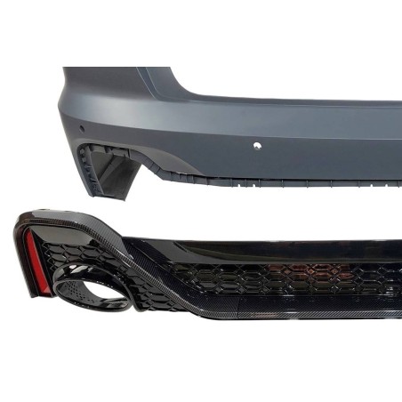 HECKSTOßSTANGE HECKSCHÜRZE Audi A6 C8 Avant 2020 Look RS6 Carbon