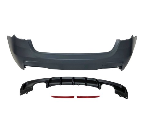 Rear Bumper BMW F31 Look M Performance 2 Exhaust Double
