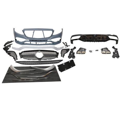 KIT DE CARROSSERIE MERCEDES W213 4 portes / Estate 2016-2019 look AMG E63