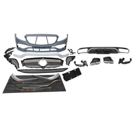 STOßSTANGENSET BODYKIT Mercedes W213 4d / SW 2016-2019 look AMG E63