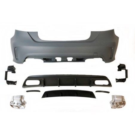 HECKSTOßSTANGE HECKSCHÜRZE MERCEDES W176 2012-2018 A45 LOOK AMG PARKING SENSORS
