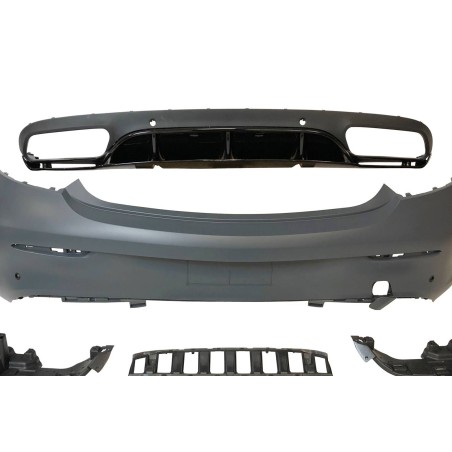 HECKSTOßSTANGE HECKSCHÜRZE Mercedes W205 Coupe 2014-2020 Look C63