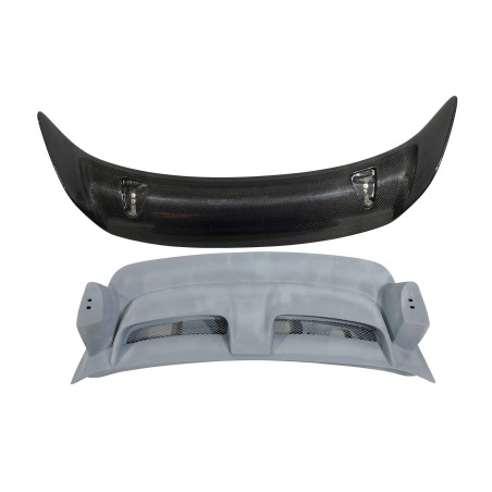 Portón Fibra Porsche 911 / 997 2005-2008 Look GT2 Con Alerón Carbono