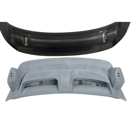 Malle Arrière En Fibre Porsche 911 / 997 2005-2008 Look GT2 Avec Aileron Carbone