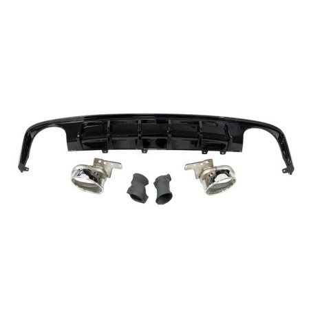 Difusor Trasero Audi A6 / A6 Avant C8 19-21 Look RS6 Negro brillante